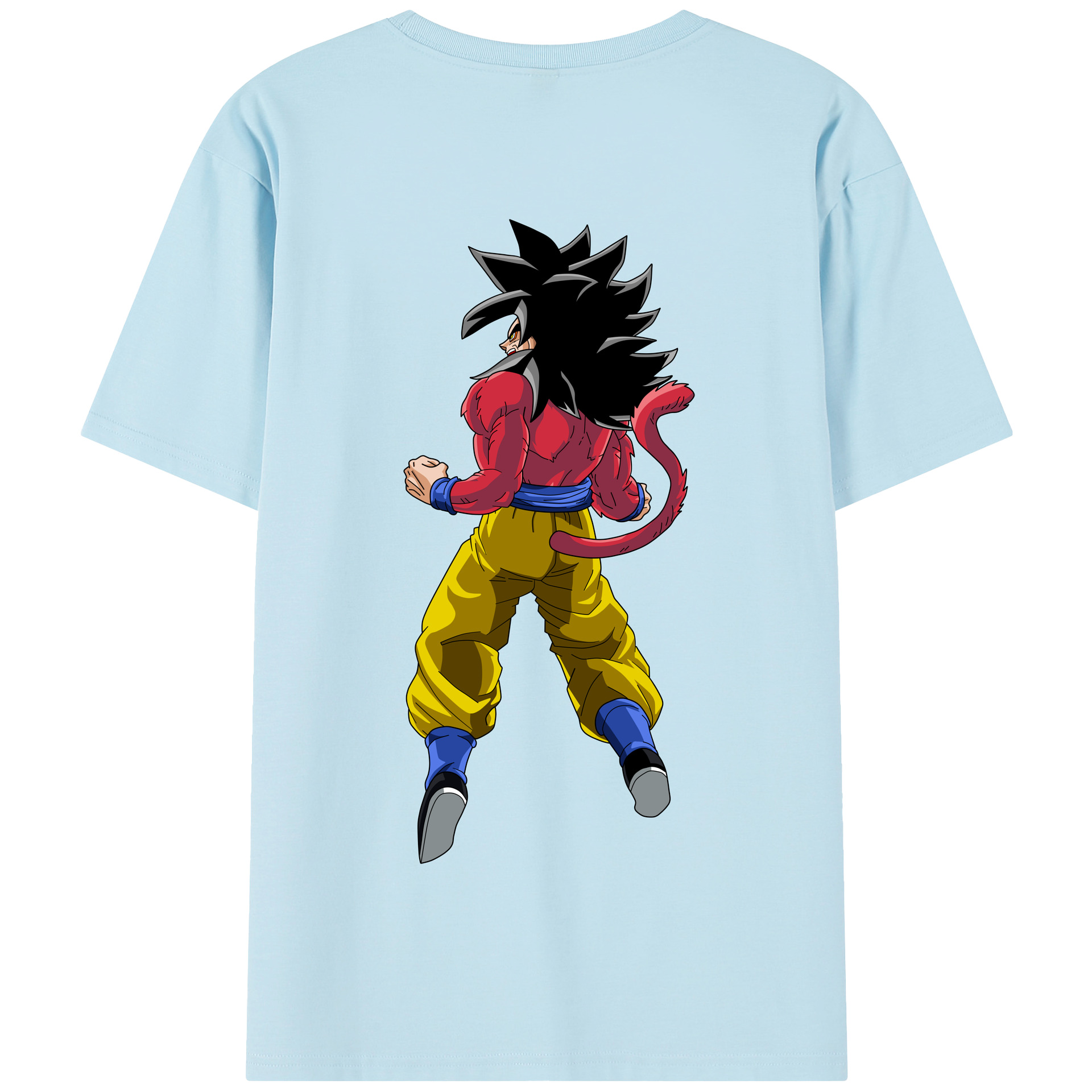 （画像用） ドラゴンボール 孫悟空（そん ごくう）Son Goku カカロット DRAGON BALL Kakarotto 綿100％半袖Tシャツ（背面プリント）